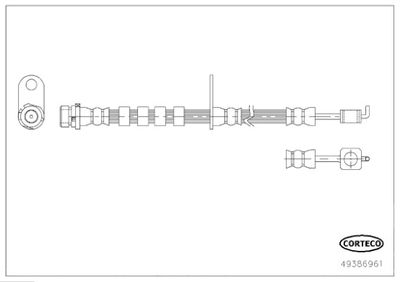 Brake Hose CORTECO 49386961
