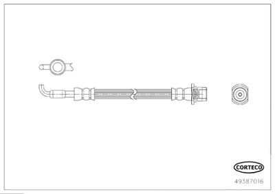 Brake Hose CORTECO 49387016