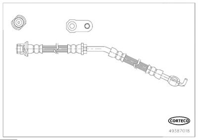 Brake Hose CORTECO 49387018