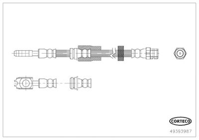 Brake Hose CORTECO 49393987