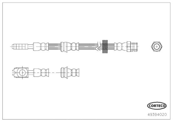 CORTECO 49394020 Brake Hose