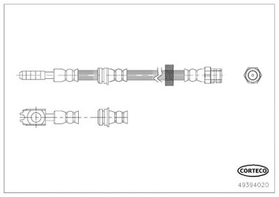 Brake Hose CORTECO 49394020