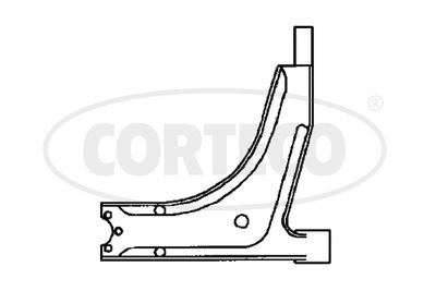 Control/Trailing Arm, wheel suspension CORTECO 49397096