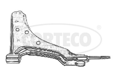Control/Trailing Arm, wheel suspension CORTECO 49397483