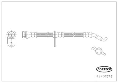 Brake Hose CORTECO 49401578
