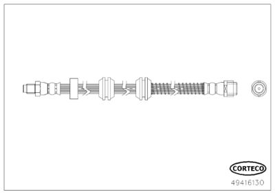 Brake Hose CORTECO 49416130