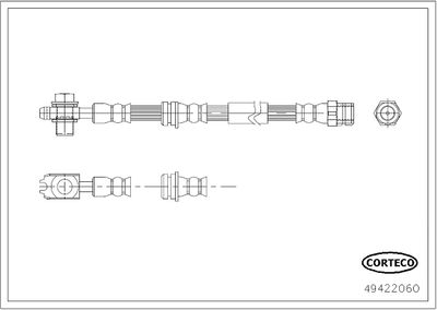 Brake Hose CORTECO 49422060