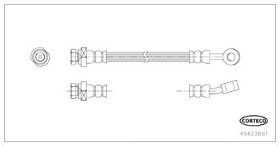 Brake Hose CORTECO 49423861