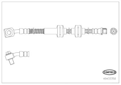 Brake Hose CORTECO 49433358