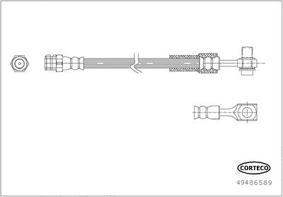 Brake Hose CORTECO 49486589