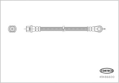 Brake Hose CORTECO 49486600