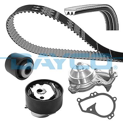 Water Pump & Timing Belt Kit DAYCO KBIOWP140