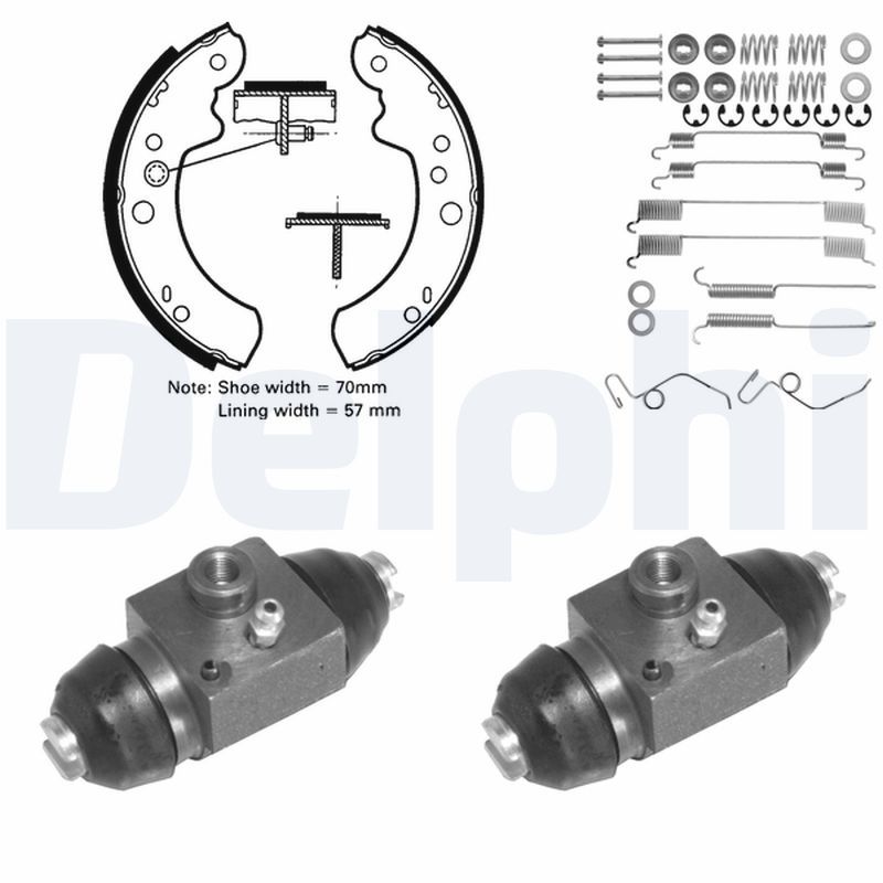 DELPHI 796 Brake Shoe Set