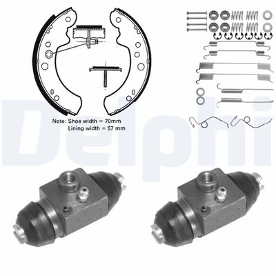 Brake Shoe Set DELPHI 796
