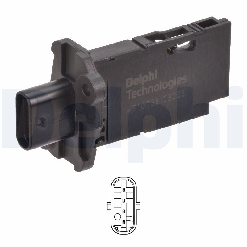 DELPHI AF10738-12B1 Mass Air Flow Sensor