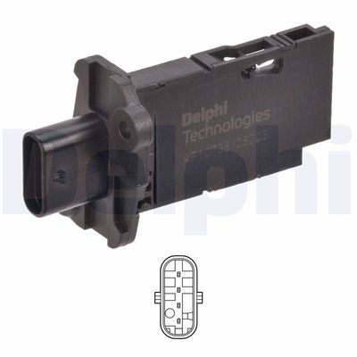 Mass Air Flow Sensor DELPHI AF10738-12B1