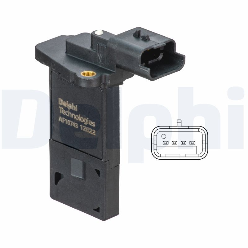 DELPHI AF10743-12B1 Mass Air Flow Sensor