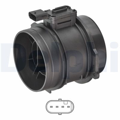 Mass Air Flow Sensor DELPHI AF10771-12B1