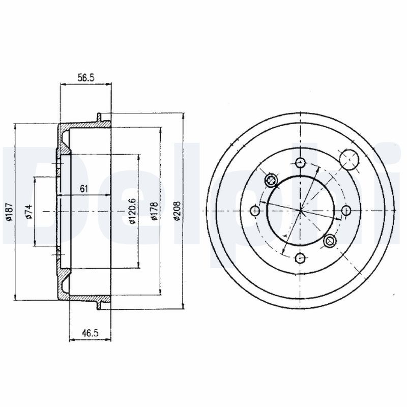 DELPHI BF1 Brake Drum