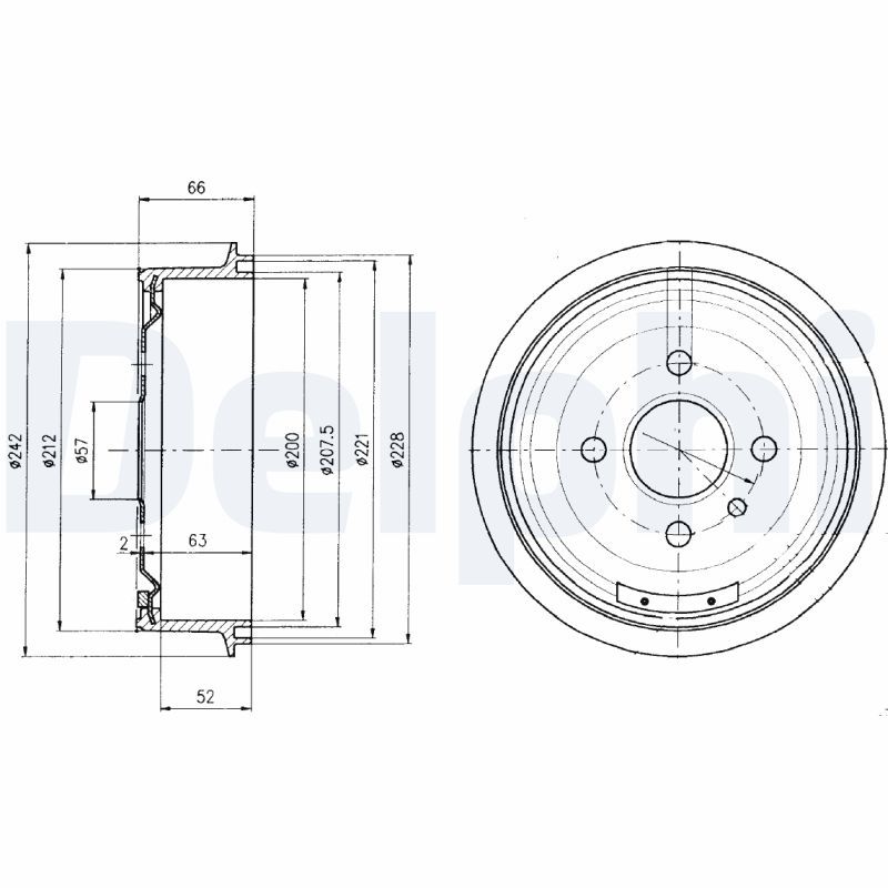 DELPHI BF102 Brake Drum