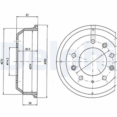 Brake Drum DELPHI BF108