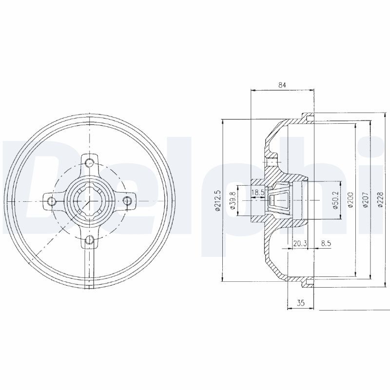 DELPHI BF111 Brake Drum