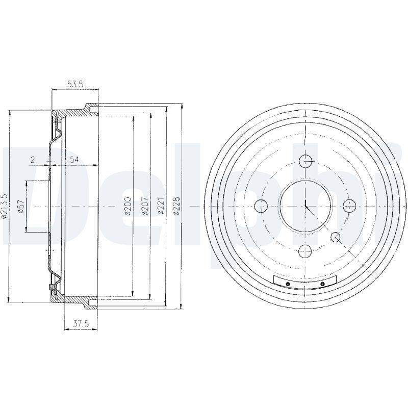 DELPHI BF151 Brake Drum