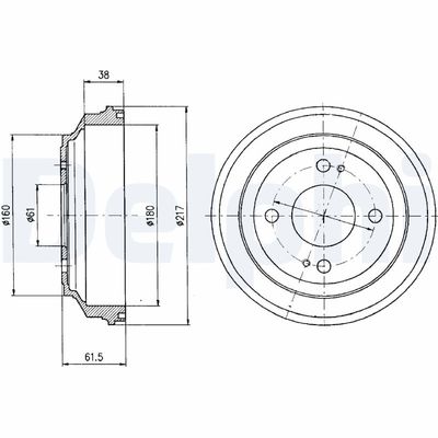 Brake Drum DELPHI BF204