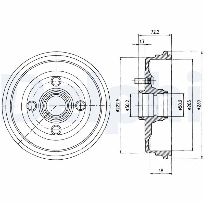 DELPHI BF230 Brake Drum