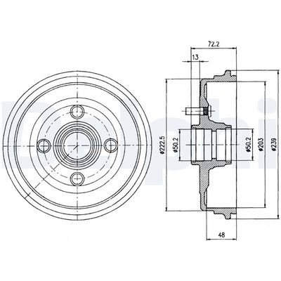 Brake Drum DELPHI BF230