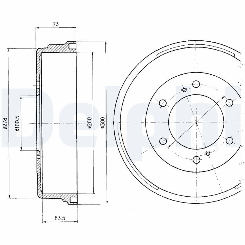 DELPHI BF241 Brake Drum