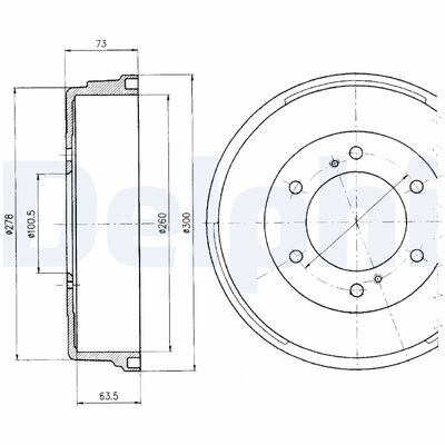 Brake Drum DELPHI BF241