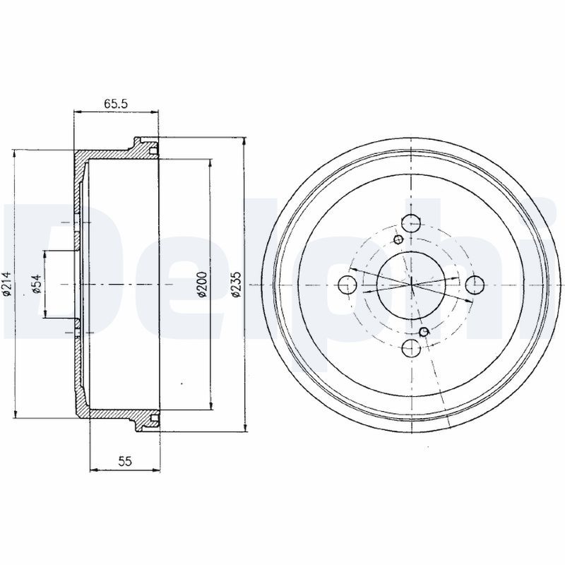 DELPHI BF250 Brake Drum