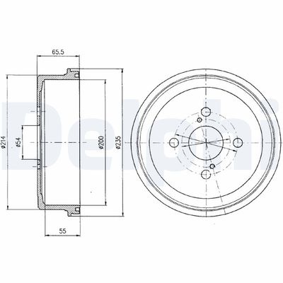 Brake Drum DELPHI BF250