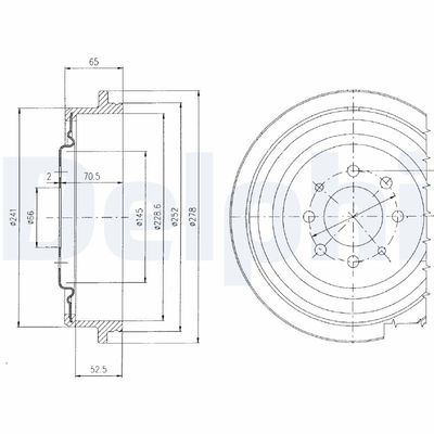 Brake Drum DELPHI BF273