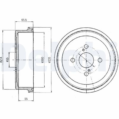 Brake Drum DELPHI BF278