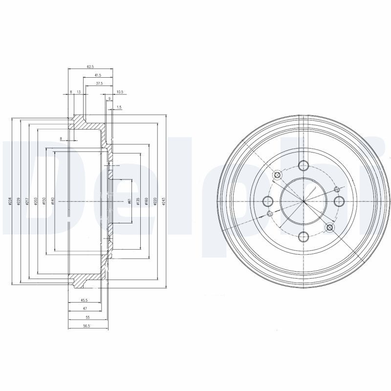DELPHI BF280 Brake Drum
