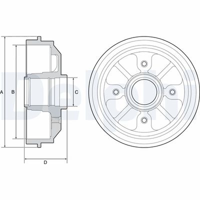 Brake Drum DELPHI BF282