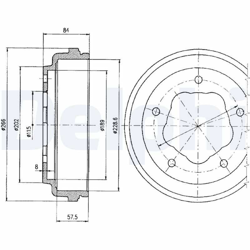 DELPHI BF292 Brake Drum