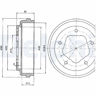 Brake Drum DELPHI BF292