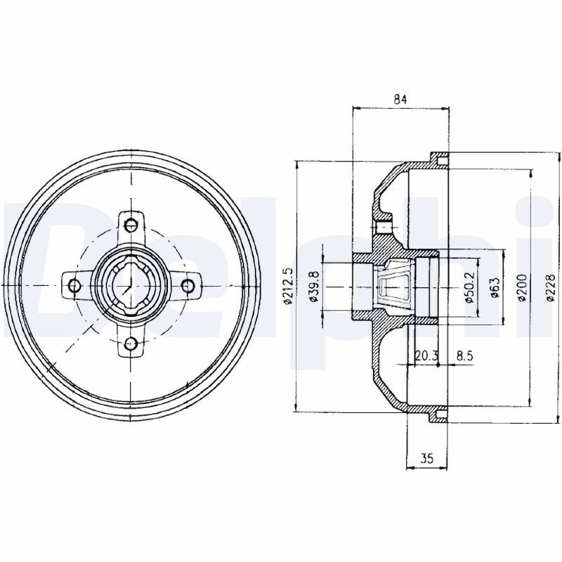 DELPHI BF293 Brake Drum