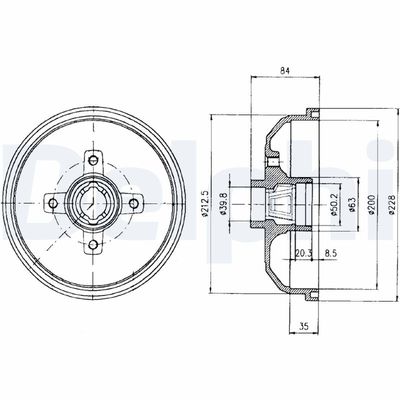 Brake Drum DELPHI BF293