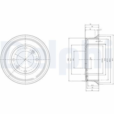 Brake Drum DELPHI BF2
