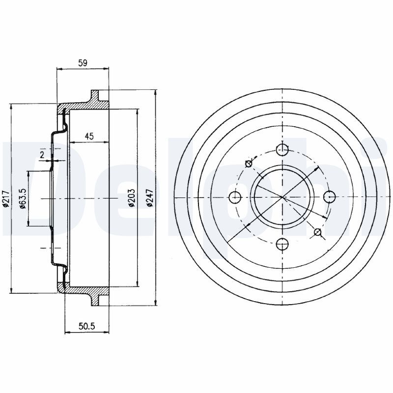 DELPHI BF30 Brake Drum