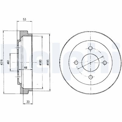 Brake Drum DELPHI BF303