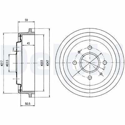Brake Drum DELPHI BF30