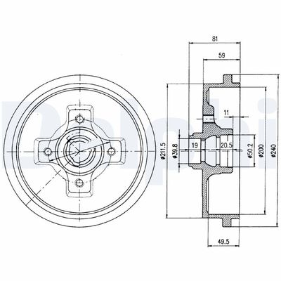 Brake Drum DELPHI BF310