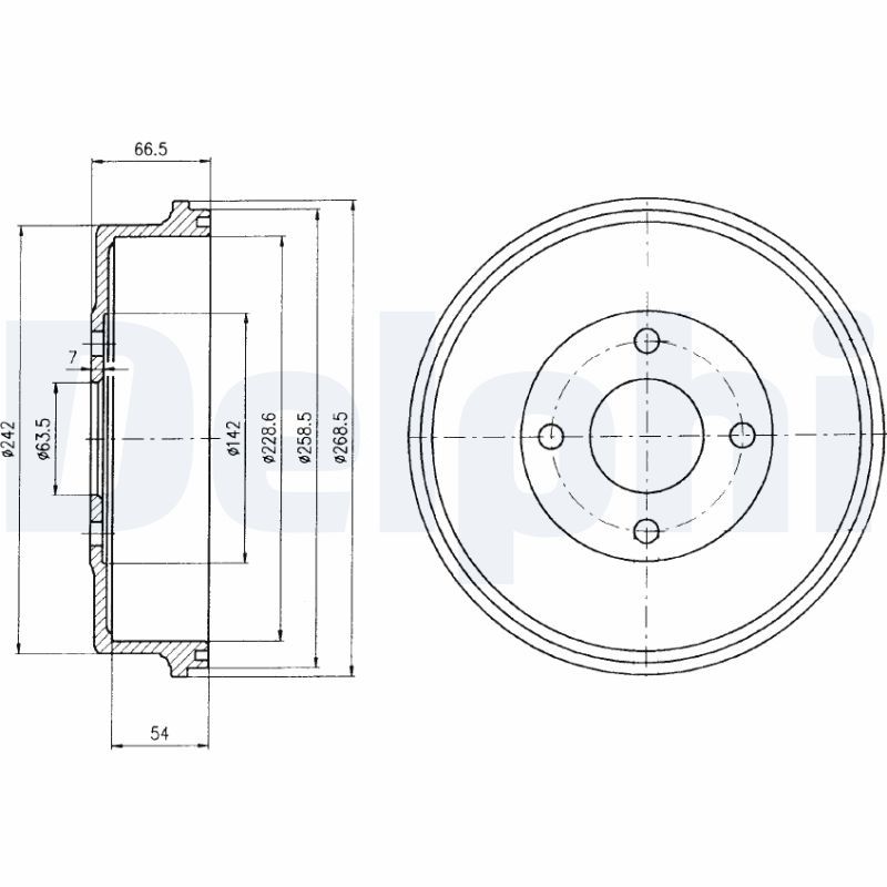 DELPHI BF314 Brake Drum