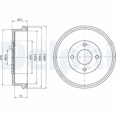 Brake Drum DELPHI BF314
