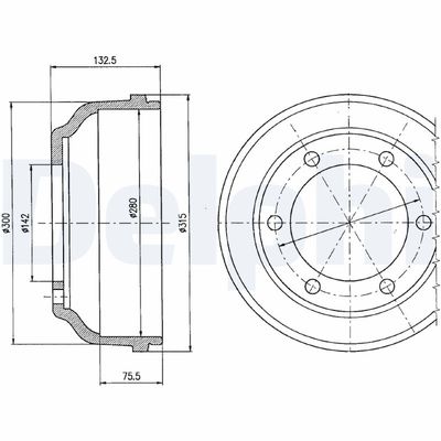Brake Drum DELPHI BF317